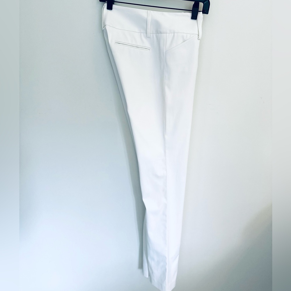 ALICE + OLIVIA WHITE WITH LEATHER DRESS PANTS